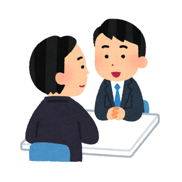 家族間で話が進まない時には、職員等の第三者を間に入れることも大切だというイメージの画像