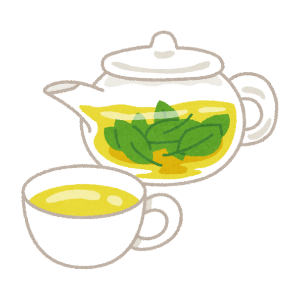 介護がしんどくなったらあまり頑張り過ぎないで、時にはお茶でもいれてホッと一息つきましょうという気持ちを込めてティーセットの画像