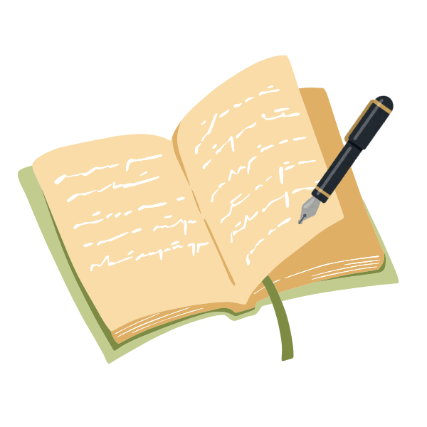 介護でしんどい時、自分の気持ちにフタをするのではなく、日記に気持ちを書いたりすることも大切だというイメージの画像