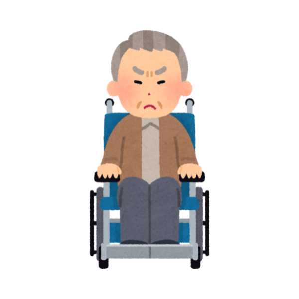 年齢を重ねて急に怒りっぽくなった老人のイメージ画像