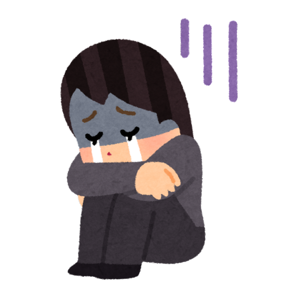 介護がしんどくて苦しい思いをして泣いている女性のイメージ画像