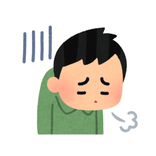 介護のことで家族との諍いが絶えなくなり、疲れてため息をつく男性のイメージ画像