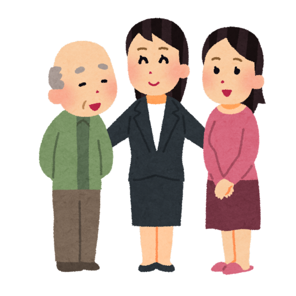 認知症の介護の際には、一人で抱え込まずに、市などの窓口で相談することがとても大切だというイメージ画像
