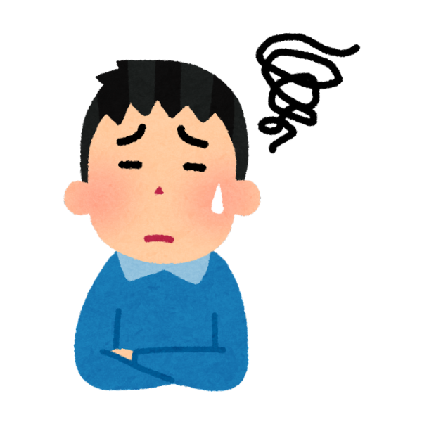いきなり介護離職をしないと行けなくなって困る様子の中高年の男性のイメージ画像
