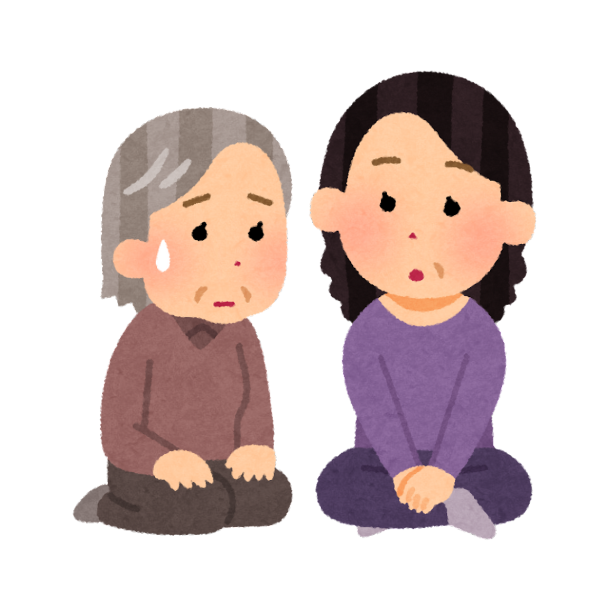娘にどう頼ったらいいのか分からない高齢の母親のイメージ画像