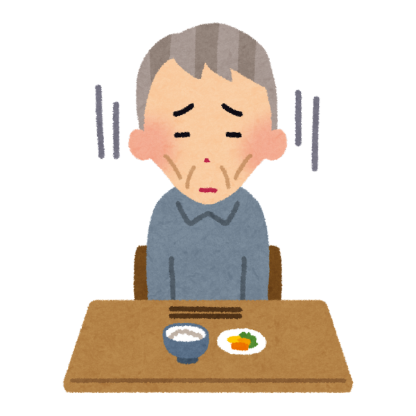 介護施設で虐待を受けて痩せ細ったおじいさんのイメージ画像