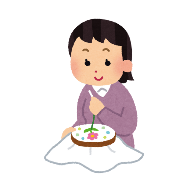 介護の合間に自分の好きなことをする女性のイメージ画像