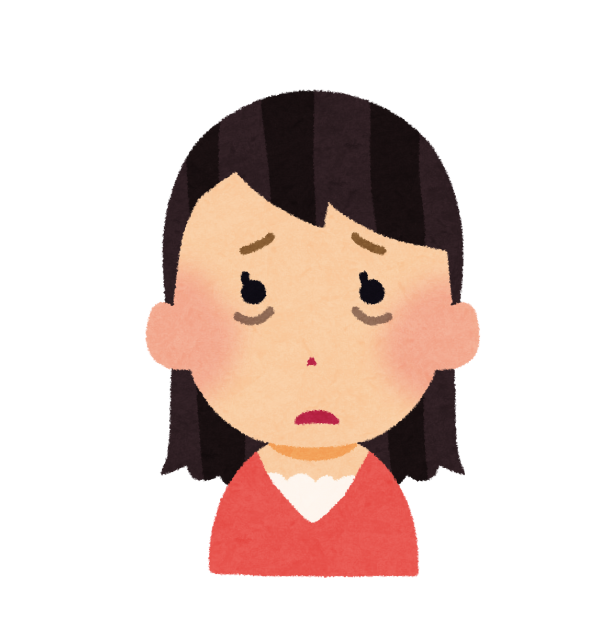 うつ状態で疲れた様子の女性のイメージ画像