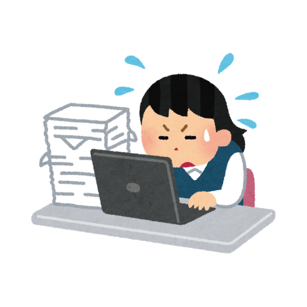 仕事と介護を両立して頑張っている女性の画像