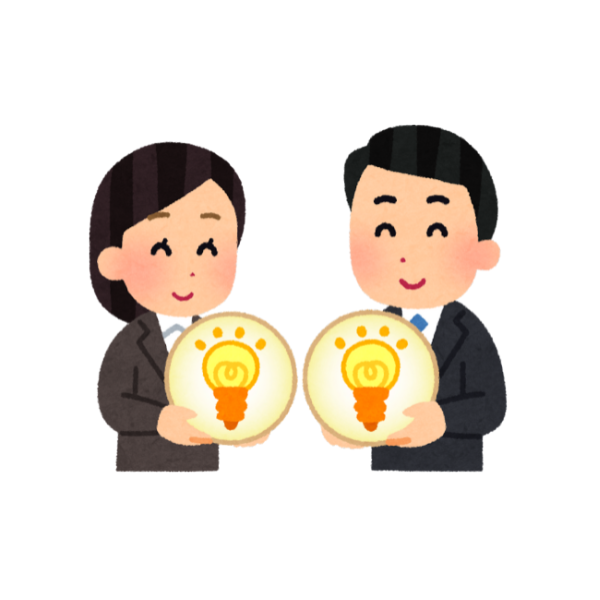ケアマネと相談員のそれぞれが違った役割があるということをイメージさせる画像