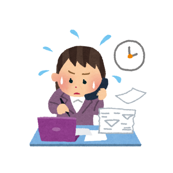 在宅で介護しながら仕事する女性のイメージ画像