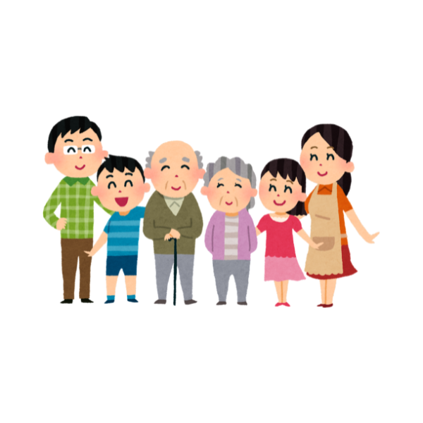 前もって家族でいろんなことを相談したおかげで幸せそうな家族のイメージ画像