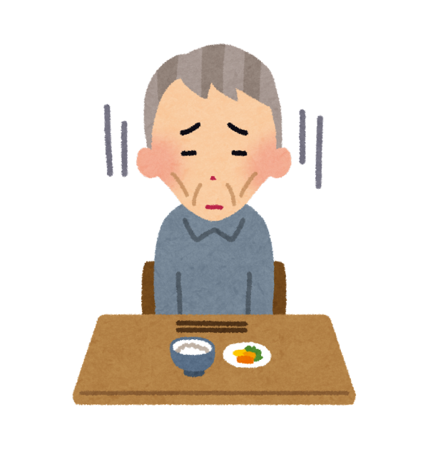 高齢になると食欲のない日もあるというイメージの画像
