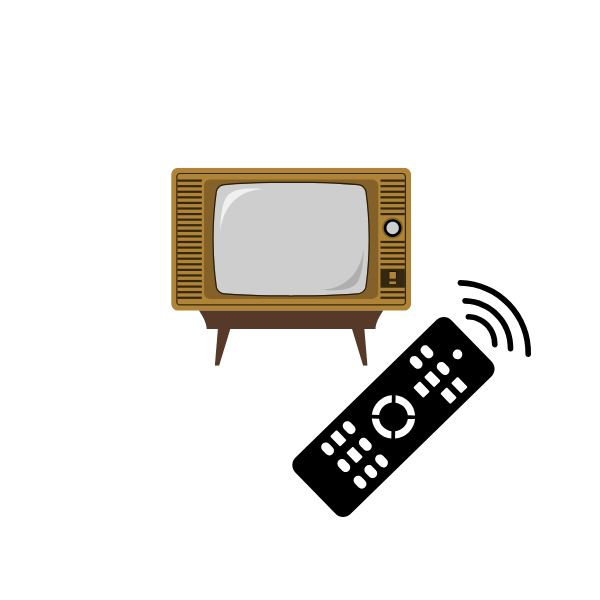 テレビとリモコンのイメージ画像
