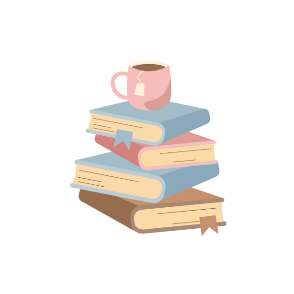 読書やカフェはリフレッシュにいいというイメージ画像