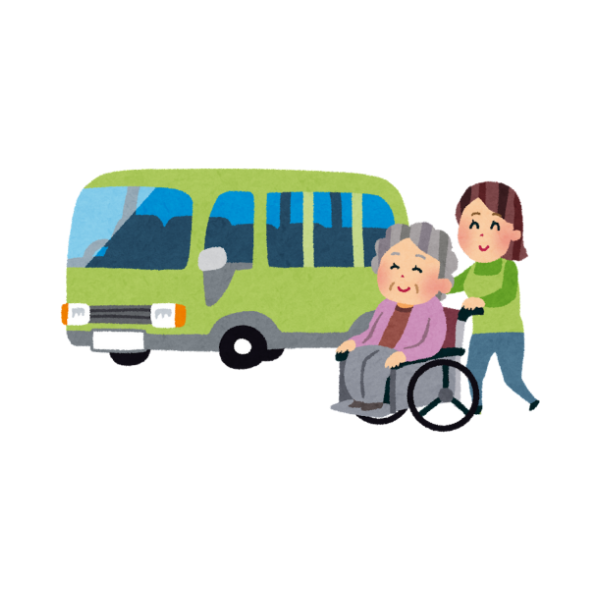 高齢者をバスで送迎するイメージ画像