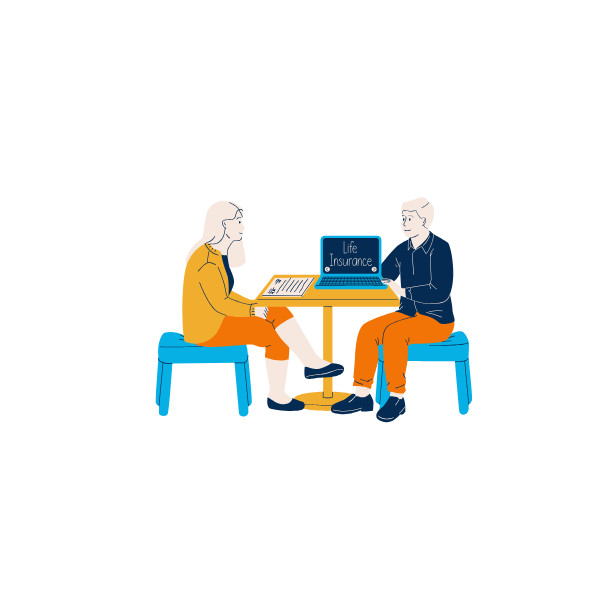 保険の窓口で保険の相談をしているイメージ画像
