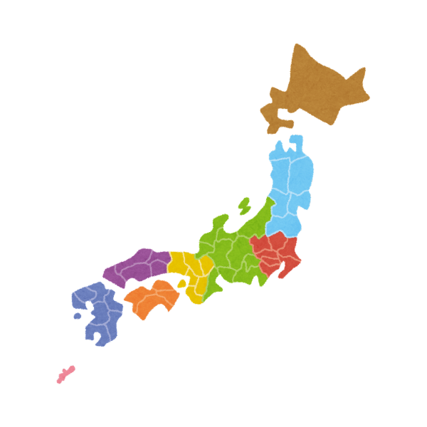日本地図の画像