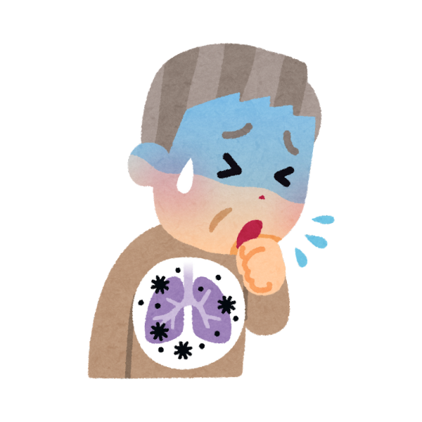 肺炎にかかった高齢者のイメージ画像