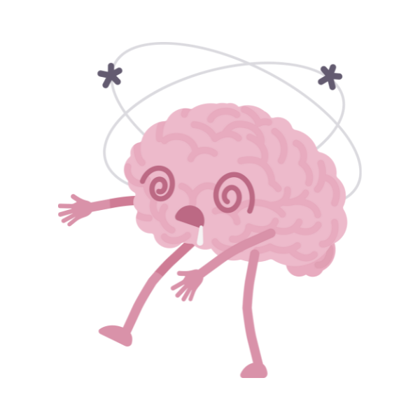 認知症、抑うつの元気のない脳のイメージ画像